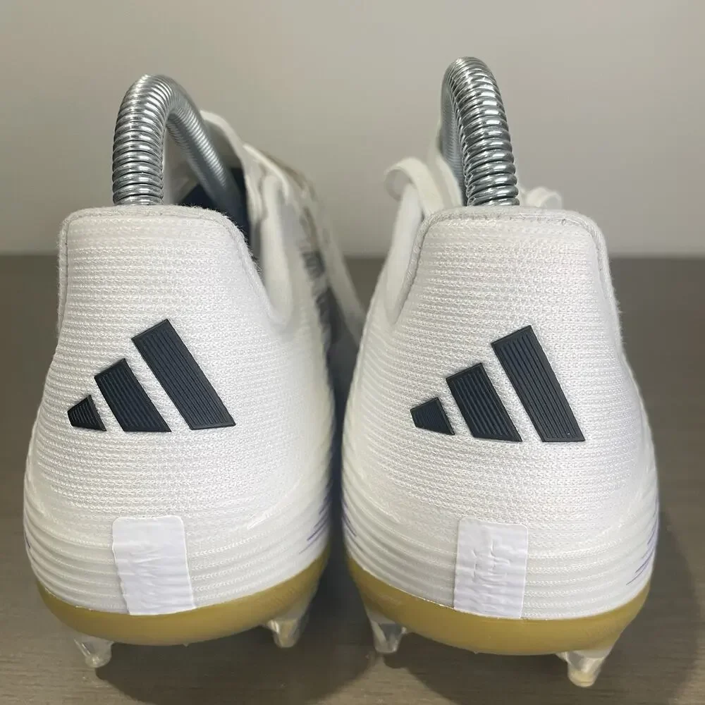 Adidas Mens Size 8 Soccer Cleats NEW F50 League FG MG White Purple Gold JI0005